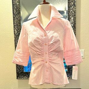 Pink Gingham Women's Top